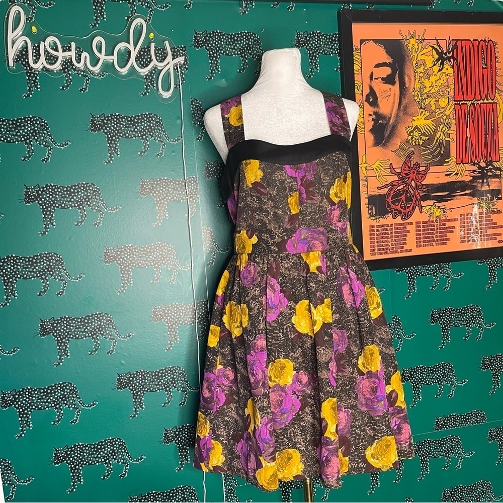 Anthropologie Twinkle By Wenlan Cotton and Silk Blend Floral Dress Size 6